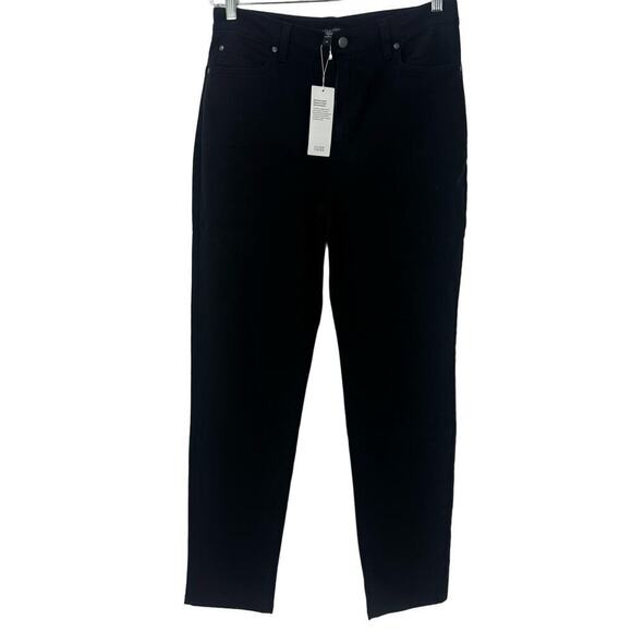 Eileen Fisher High-Waisted Slim Fit Black Jeans Tapered Leg Black Size S NWT - Picture 10 of 10